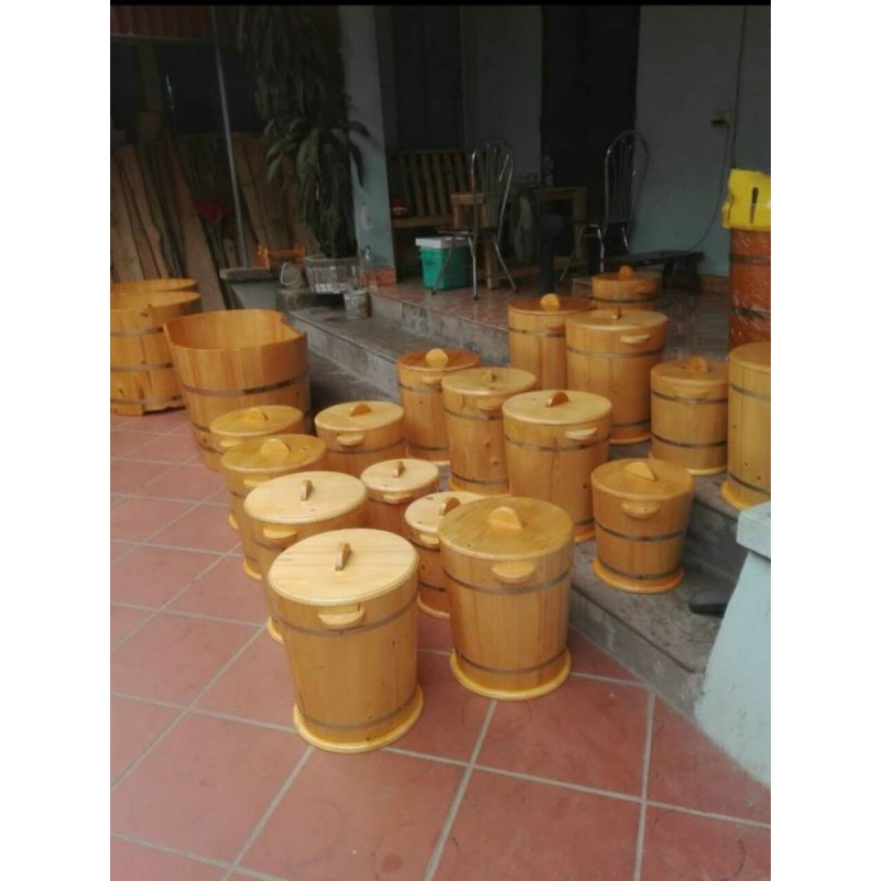 THÙNG ĐỰNG GẠO BẰNG GỖ Loại 20 kg