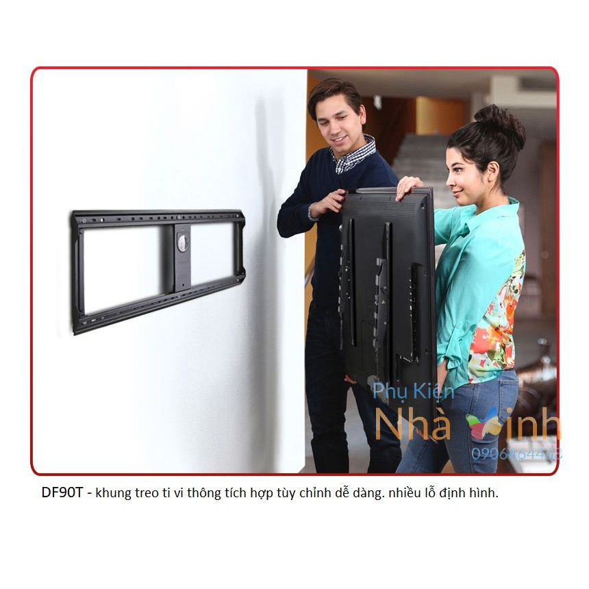 GIÁ TREO TIVI GẬT GÙ NB DF90T (65-100 INCH)