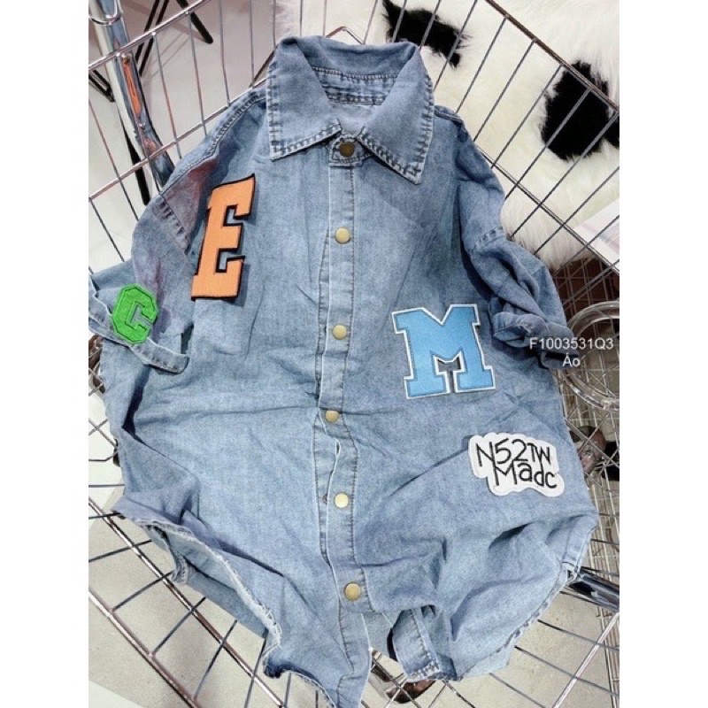 Áo bò phom rộng thêu hoạ tiết hót trend