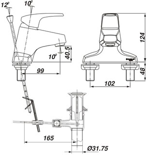 Vòi chậu lavabo Inax LFV-281S