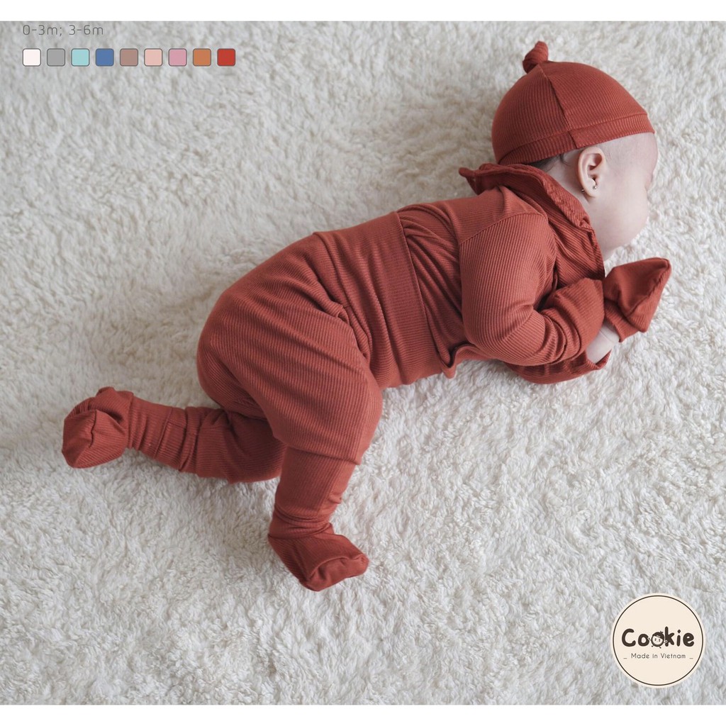 Bộ Rời Cài Thẳng Cạp Cao Newborn Cookie