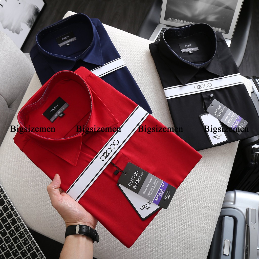 BIGSIZE - Áo sơ mi nam tay ngắn bigsize nhiều màu form 70-140kg