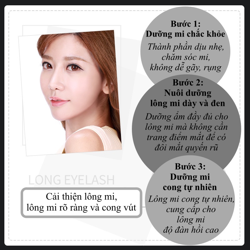 Serum nuôi dưỡng lông mi IMAGES dài, dày và cong, không màu, serum dưỡng mi mọc mi 7ml SPU063
