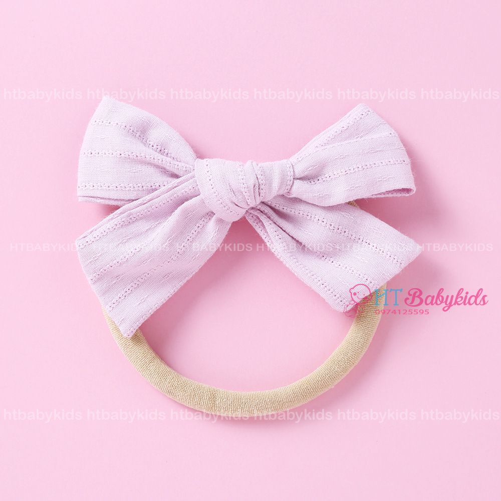 Turban, Băng đô Nơ Mềm Co Giãn Cho Bé Gái