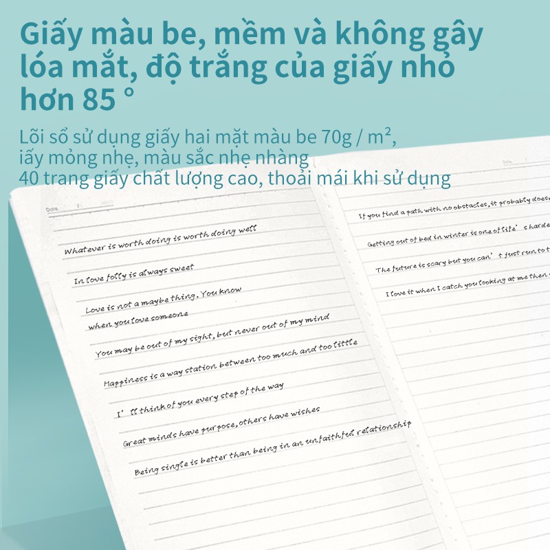 Sổ tay ghi chép khâu gáy B5 Deli 40 trang - 1 quyển - FB540 - Màu ngẫu nhiên