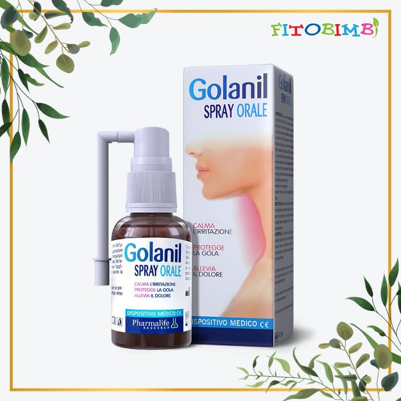 🆘 Xịt Họng Cho Bé Từ 2 Tuổi Golanil Spray Orale.Giúp Giảm Ho,Đau Rát Họng Cấp Mãn Tính