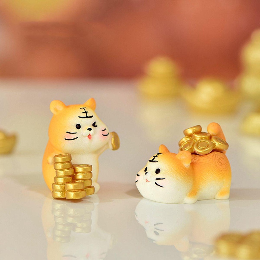 YIYU Mô Hình Chú Hổ Hoạt Hình May Mắn Phong Cách Trung Hoa Trang Trí Năm Mới