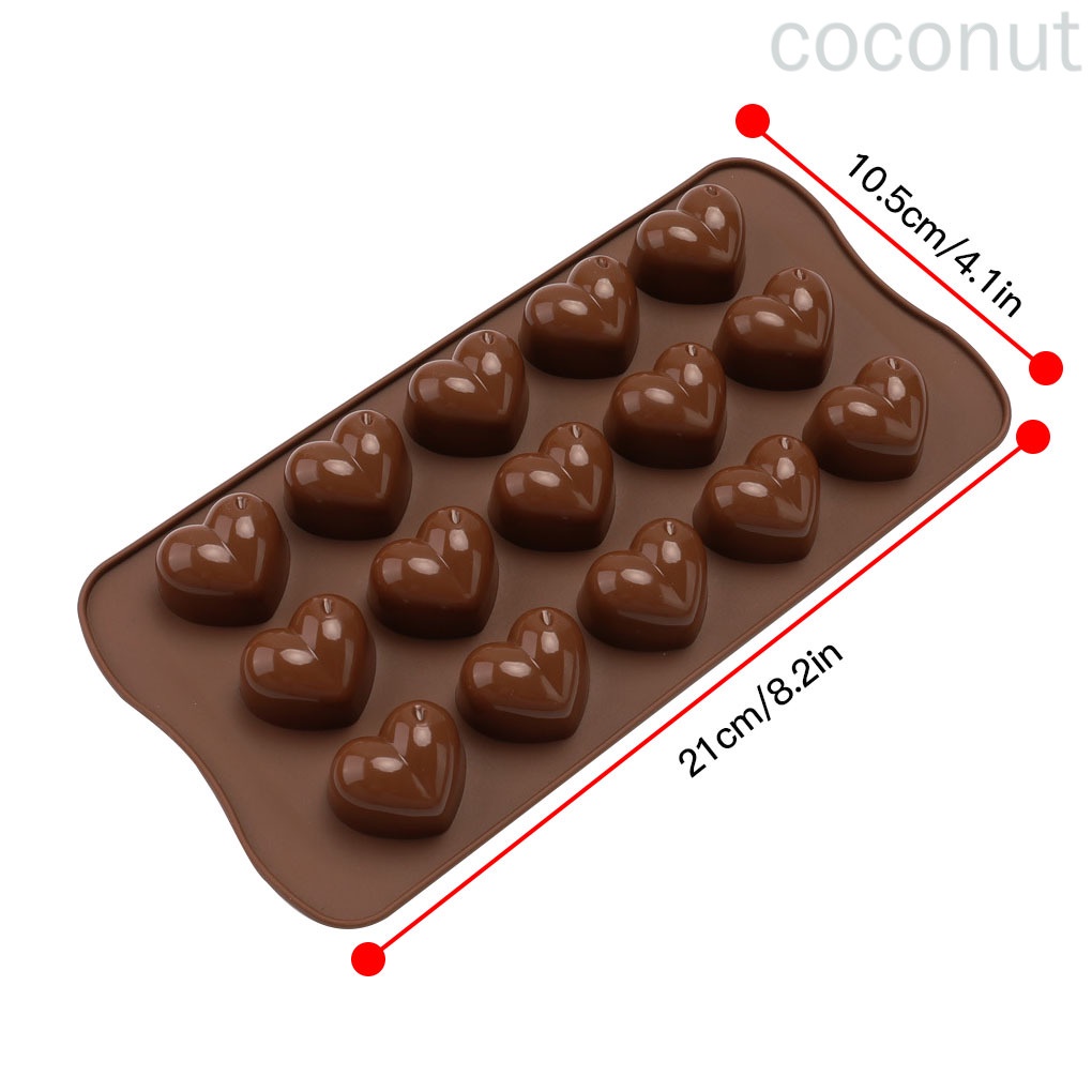 Khuôn Làm Đá / Sô Cô La 15 Ngăn Hình Trái Tim Tiện Dụng Cho Gia Đình