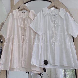 Áo babydoll thắt nơ (ảnh thật)