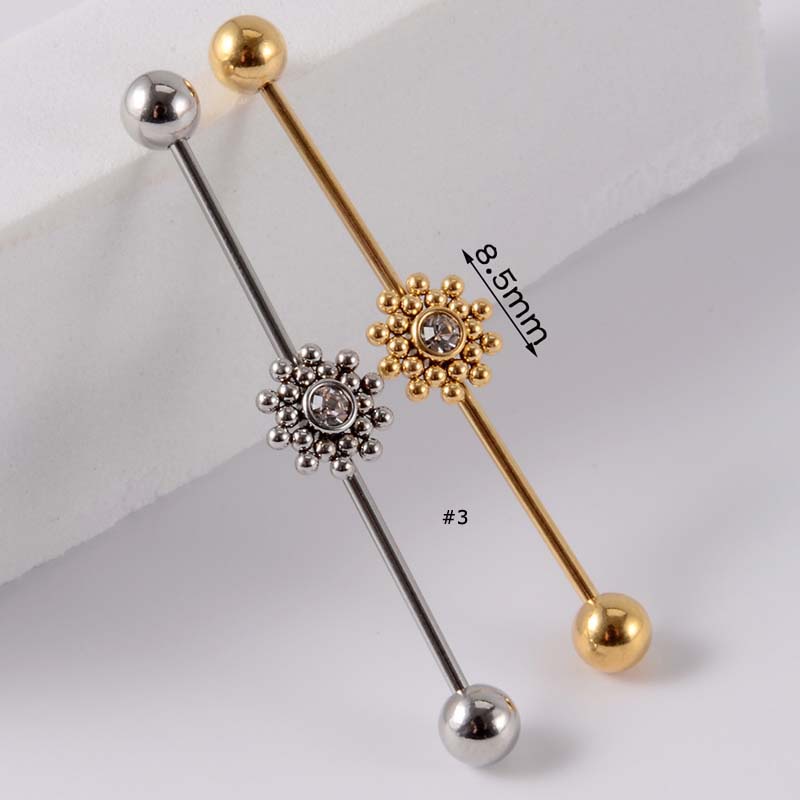 1 Khuyên xỏ sụn tai kích cỡ 1.2mm (16G) với nhiều kiểu dáng thời trang tùy chọn