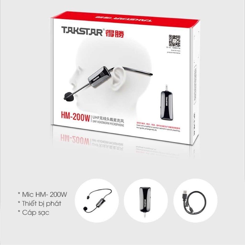 Mic cài tai HM-200W hãng Tẩtk đa chức năng