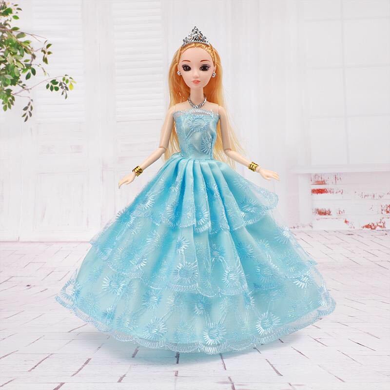 Búp Bê Công Chúa Barbie 30Cm Mặc Đầm Cưới Dễ Thương Dùng Làm Quà Tặng Cho Bé Gái