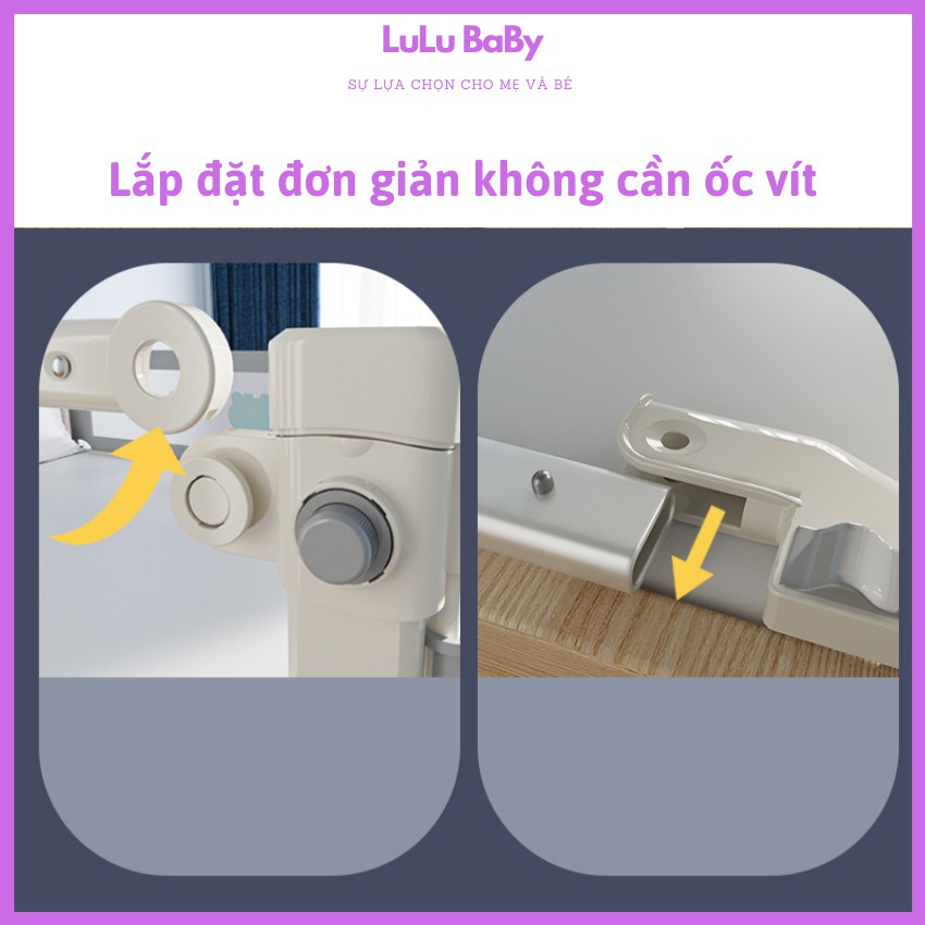 { Freeship } Thanh Chắn Giường BELLY BABY Cao Cấp Điều Chỉnh Độ Cao ( 1 Hộp 1 Thanh )