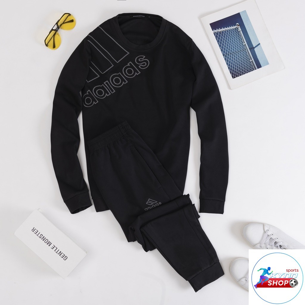 Bộ cổ tròn thu đông thời trang nam KB34 phom 40-75kg kynn shop