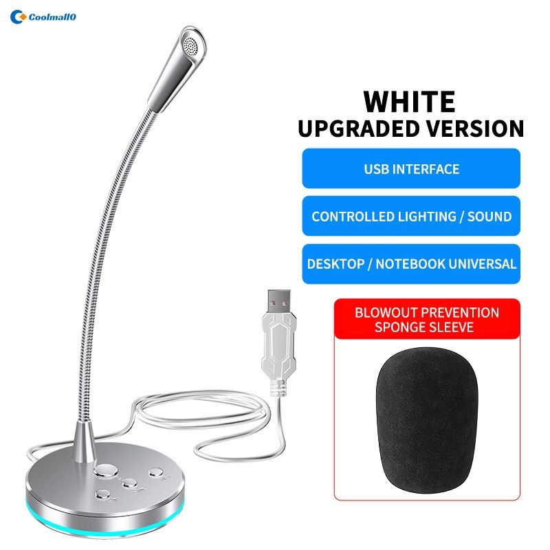 Micro để bàn có thể điều chỉnh 360 độ cổng USB cho máy tính laptop Coolmall0