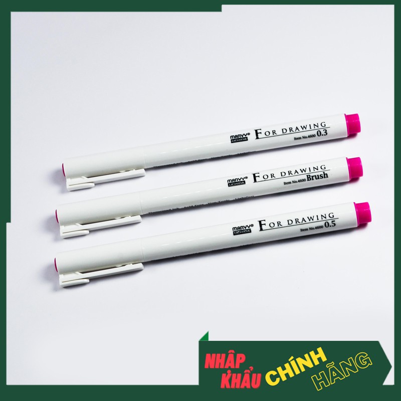 BÚT ĐI NÉT MÀU, BÚT LINE MARVY UCHIDA 4600 - đi nét, vẽ line art, truyện tranh