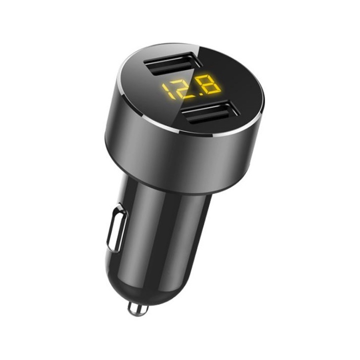 Tẩu sạc chính hãng hyundai cho ô tô HY36 có 2 cổng cắm USB sạc nhanh siêu tốc.