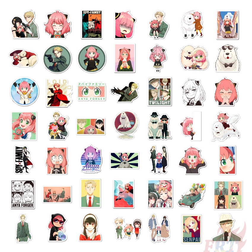 Bộ 100 Cái/Bộ ❉ Nhãn Dán Seri SPY×FAMILY D ❉ Decal Dán Tường Chống Thấm Nước Thời Trang