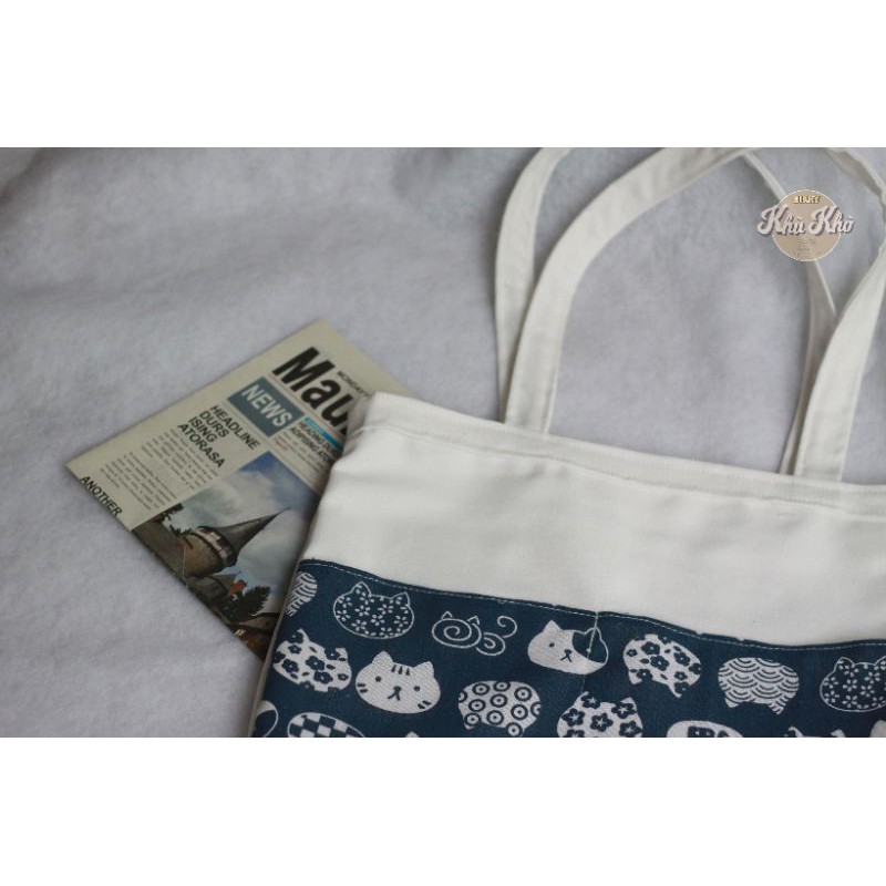 TÚI TOTE HANDMADE 100% VẢI CANVAS - ảnh chi tiết phía sau