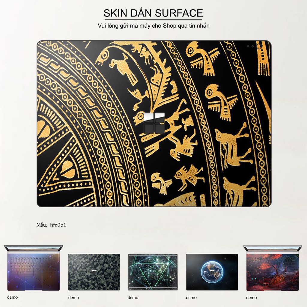 Skin dán Surface in hình Trống Đồng Đông Sơn - lsm051 (inbox mã máy cho Shop)