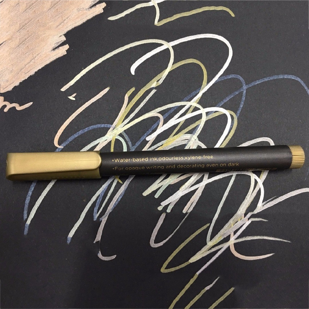 1pc New Metallic Paint Marker Pens Metallic Sheen Glitter Calligraphy Arts DIY