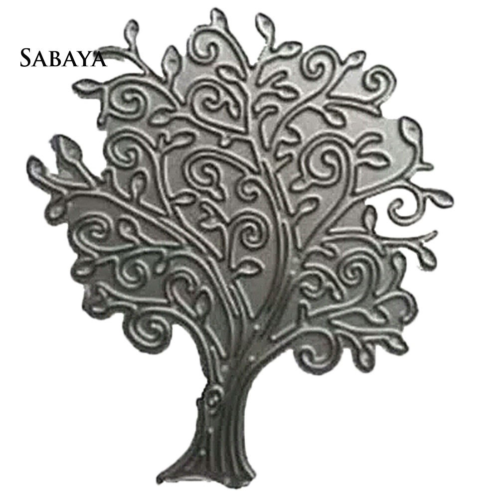 Khuôn Cắt Giấy Kim Loại Hình Cây Dễ Thương