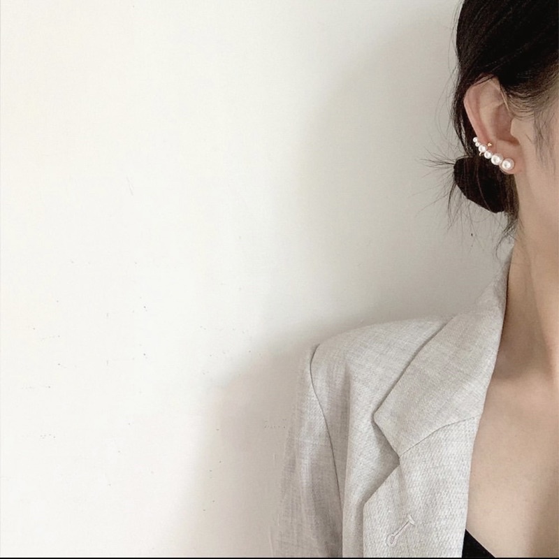 Set khuyên 3 chiếc, kẹp trai dài vành tai La Reine