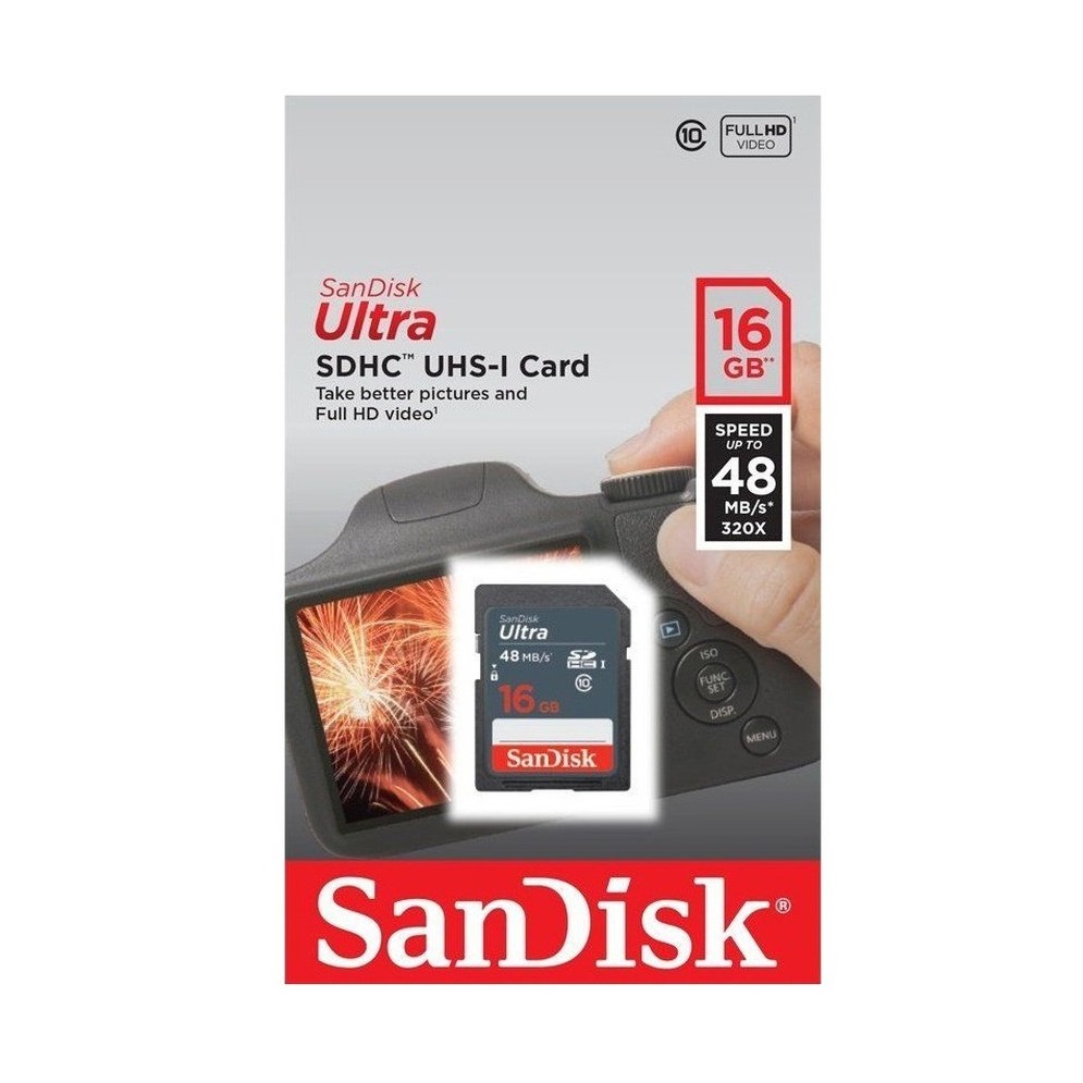[BH 2 Năm] Thẻ Nhớ 16Gb Sandisk Sdhc Ultra Class 10 48Mb/S Giá Rẻ - Chính Hãng | BigBuy360 - bigbuy360.vn