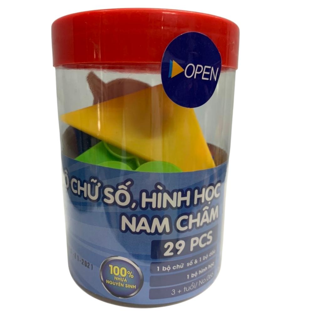 Hộp _chữ số _hình học_nam châm 29 pcs Cho Bé Học Toán