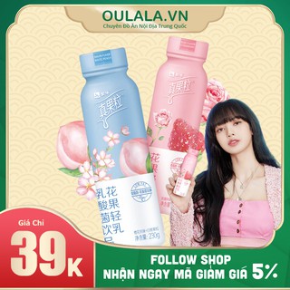 [CÓ SẴN] Sữa Chua Uống Chân Quả Lạp Đủ 2 Vị Đào & Dâu