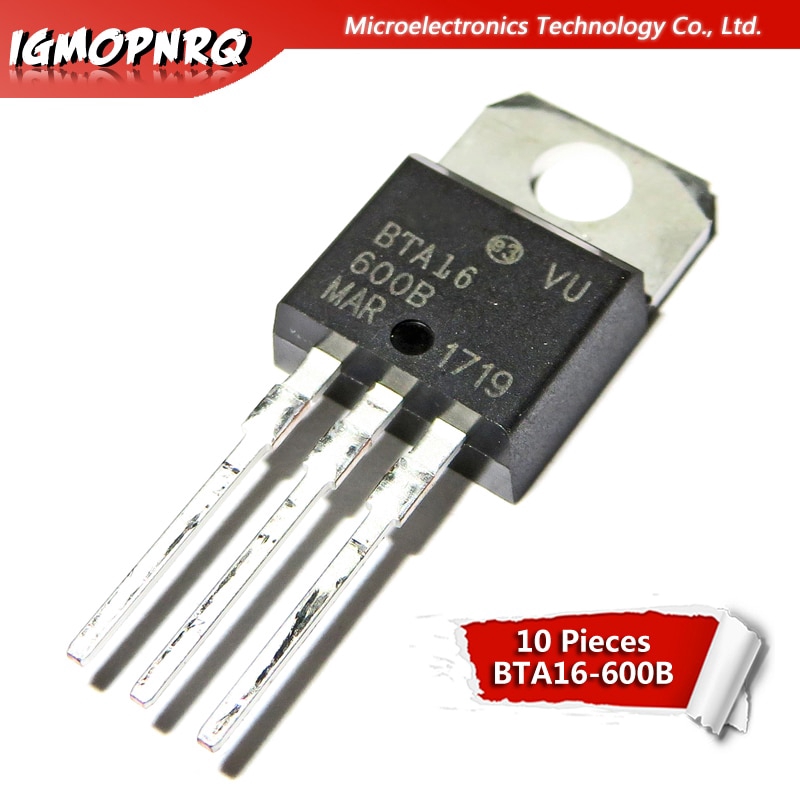 Bộ 10 linh kiện điện tử BTA16-600B BTA16-600 BTA16 Triacs 16 Amp 600 VoltTO-220