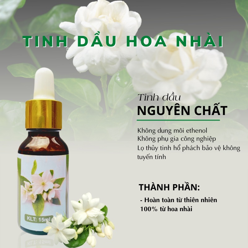 Tinh dầu hoa nhài essential oil giúp khử mùi, thơm phòng - 10ml