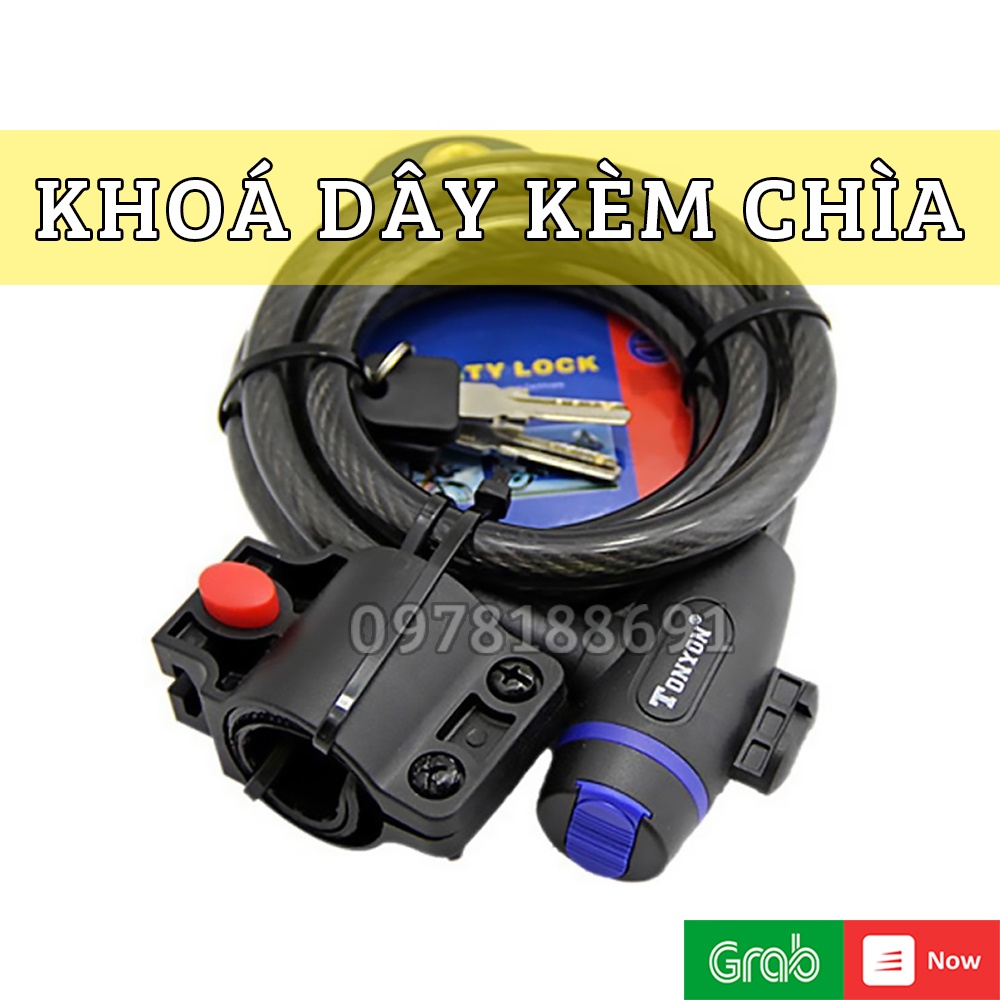 Khoá Dây Xe Đạp Chống Trộm AN TOÀN Kèm Theo Chìa