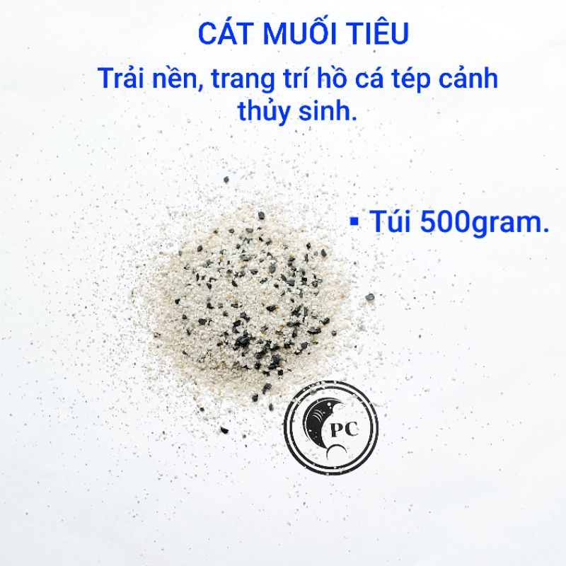 500g cát muối tiêu trải nền và trang trí bể thủy sinh