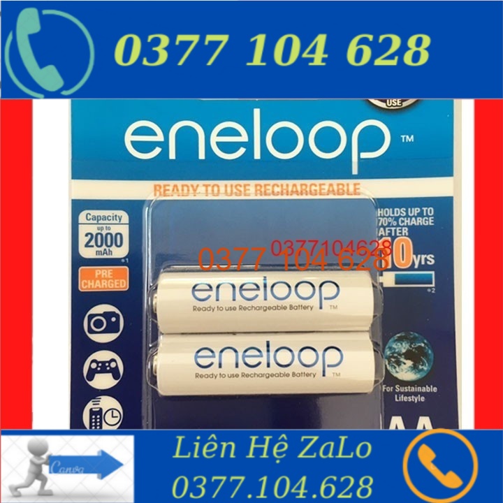 - Pin sạc AA 1.2v Panasonic Eneloop BK-3MCCE/2BT (AA1900mAh) _Vỉ 2viên