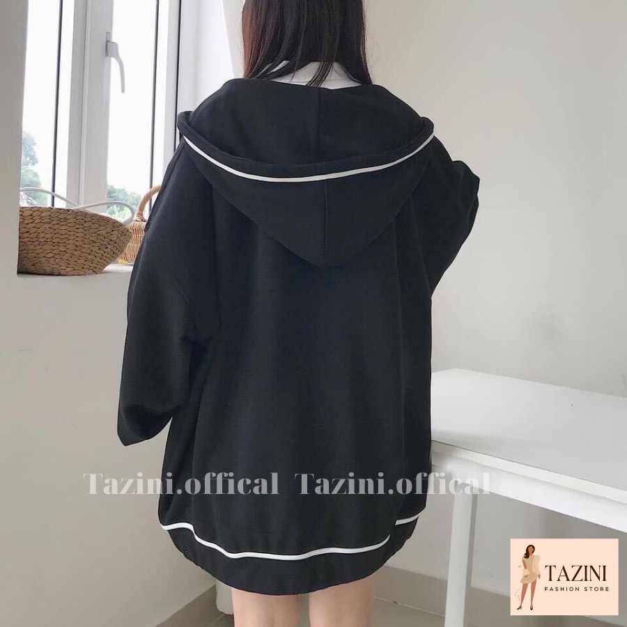 [Video + Ảnh Thật] Áo Khoác Nữ Viền Trắng 3 Màu Chất Nỉ Ngoại Form Rộng TaZiNi - Mã 462 | BigBuy360 - bigbuy360.vn