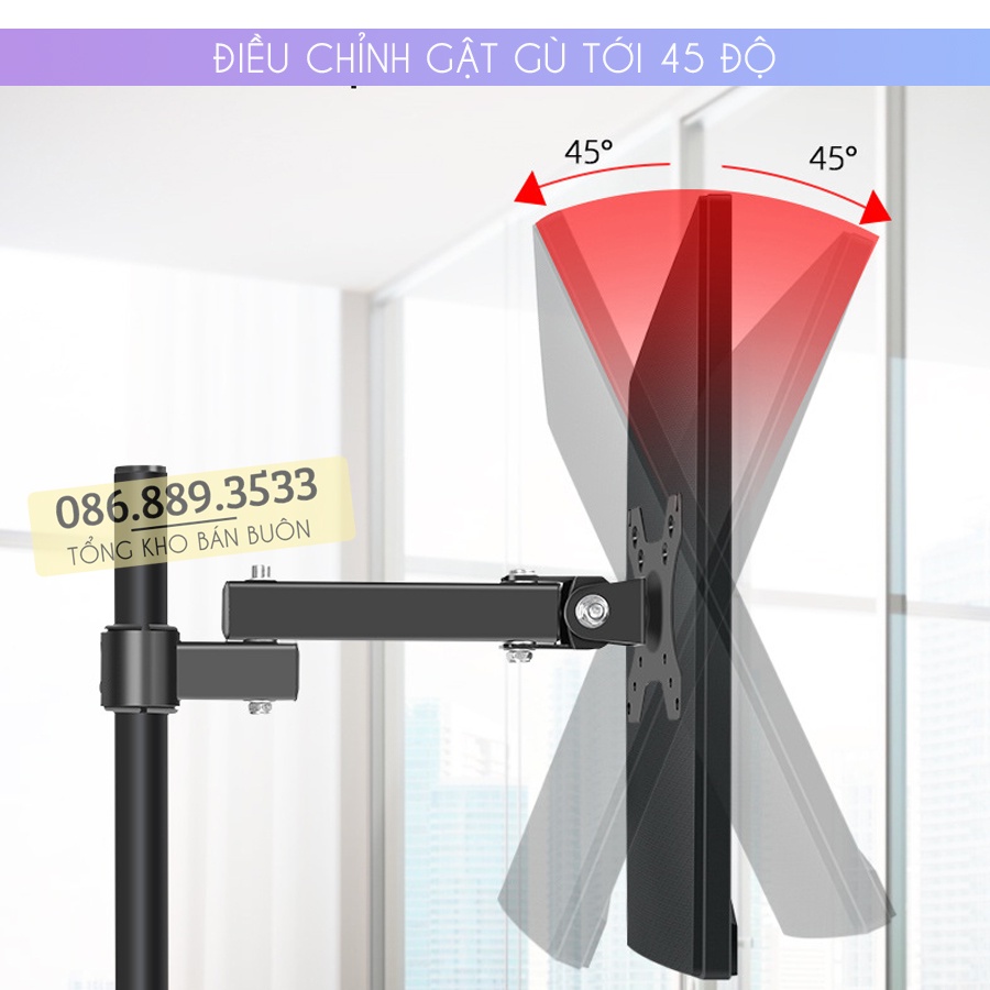 Giá treo màn hình ErgoTek XL03 / HW701 17 - 32 inch - Tay Đỡ Màn Hình Kẹp thành bàn - Arm Monitor
