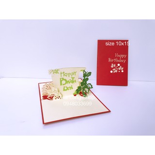 Con Quạ - Crow - Sinh Nhật -  Birthday - Thiệp 3D
