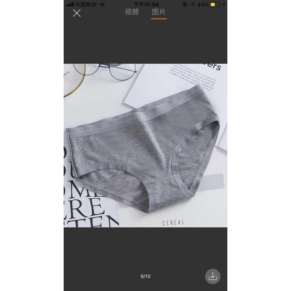 Set 10 quần lót cotton trơn