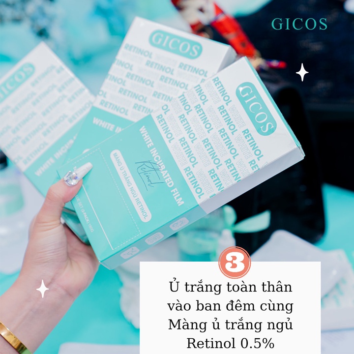 Màng ủ trắng retinol Gicos White Incubated Film làm sạch da chuyên sâu kích thích da trắng hồng
