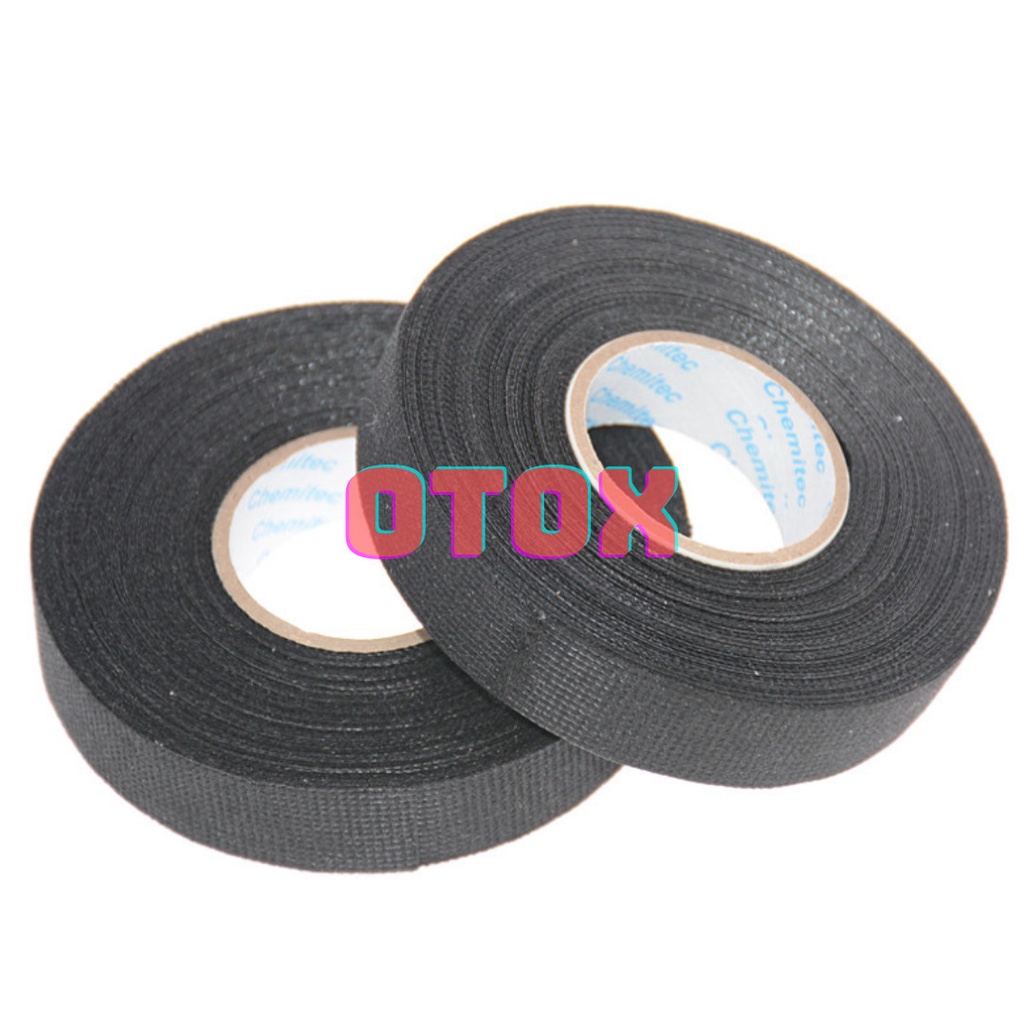 Băng dính vải nỉ chịu nhiệt bọc dây điện ô tô xe máy dài 15m rộng 1.9cm OTOX