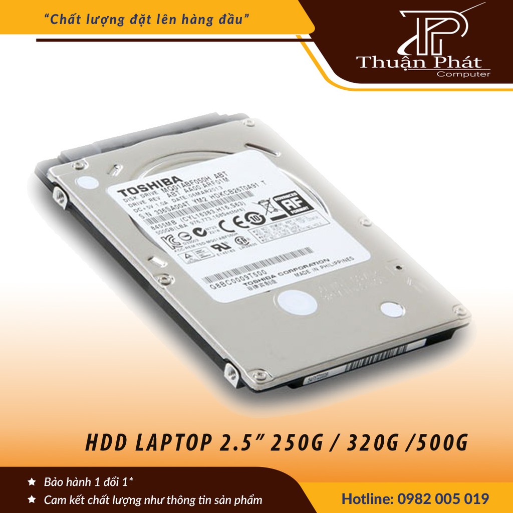 Ổ cứng HDD 2.5” 250G/320G/500G cho laptop
