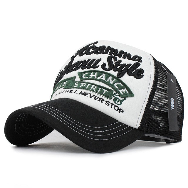 Mũ lưỡi trai thêu chữ phong cách hip hop thời trang mùa hè cho nam nữ