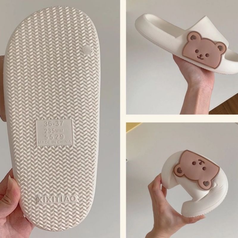 Dép Nữ Quai Ngang Đèn Gấu Phát Sáng