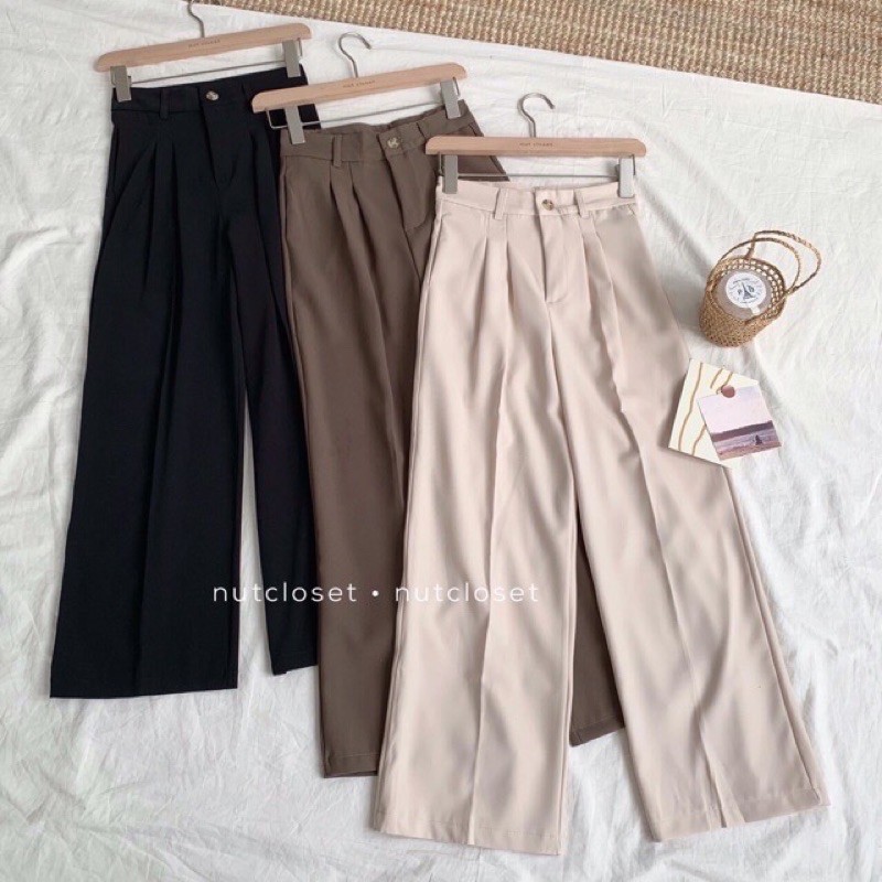 Quần tây ống rộng siêu dài 100cm