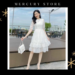 💓 Váy trắng tiểu thư 3 tầng cao cấp dự tiệc - đi chơi