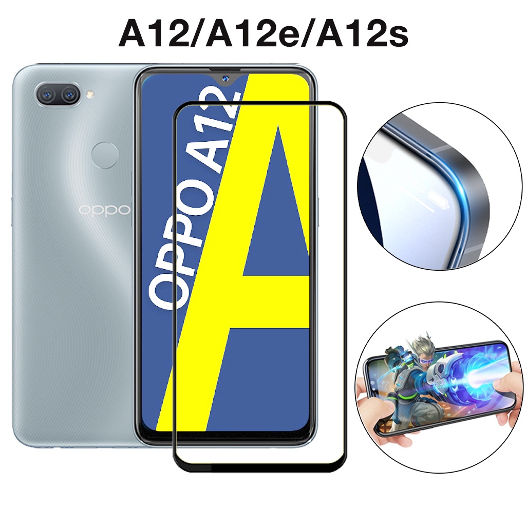 Kính cường lực Oppo A12 A12e A12s Trong Suốt Full màn Cảm Ứng Nhạy chống rơi vỡ độ bền cao tặng kèm khăn lau màn hình