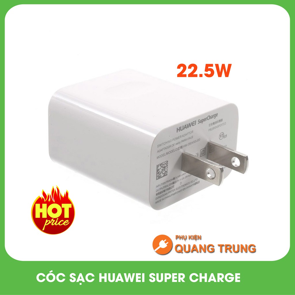 Củ Sạc Zin Huawei Super Charge 4.5V-5A,sạc siêu phê