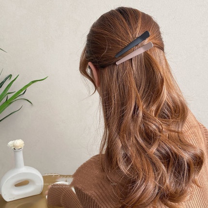 Set 3 Kẹp Tóc Mỏ Vịt Bằng Hợp Kim Màu Trà Sữa Phong Cách Hàn Quốc Cổ Điển Thời Trang Dành Cho Nữ