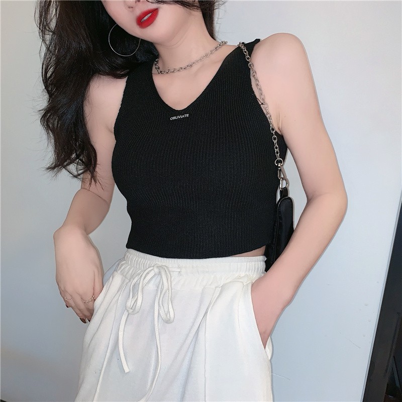 Cocory vn Áo Croptop Sát Nách Thời Trang Mùa Hè Cho Bạn Gái